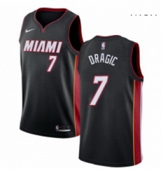 Mens Nike Miami Heat 7 Goran Dragic Swingman Black Road NBA Jersey Icon Edition