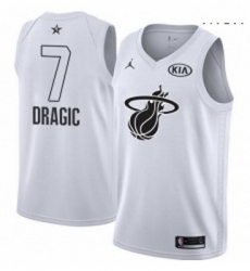 Mens Nike Miami Heat 7 Goran Dragic Swingman White 2018 All Star Game NBA Jersey