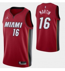 Miami Heat #16 Caleb Martin Red Statement Edition Jersey
