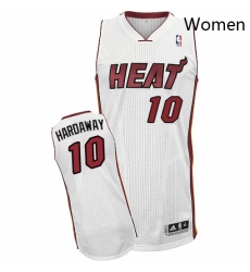 Womens Adidas Miami Heat 10 Tim Hardaway Authentic White Home NBA Jersey