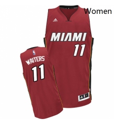 Womens Adidas Miami Heat 11 Dion Waiters Swingman Red Alternate NBA Jersey