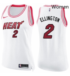 Womens Nike Miami Heat 2 Wayne Ellington Swingman WhitePink Fashion NBA Jersey