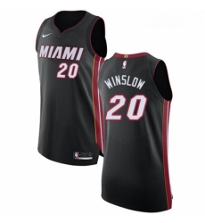 Womens Nike Miami Heat 20 Justise Winslow Authentic Black Road NBA Jersey Icon Edition