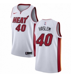 Womens Nike Miami Heat 40 Udonis Haslem Authentic NBA Jersey Association Edition