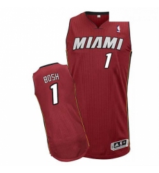Youth Adidas Miami Heat 1 Chris Bosh Authentic Red Alternate NBA Jersey