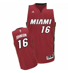 Youth Adidas Miami Heat 16 James Johnson Swingman Red Alternate NBA Jersey
