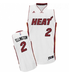 Youth Adidas Miami Heat 2 Wayne Ellington Swingman White Home NBA Jersey