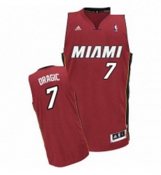 Youth Adidas Miami Heat 7 Goran Dragic Swingman Red Alternate NBA Jersey
