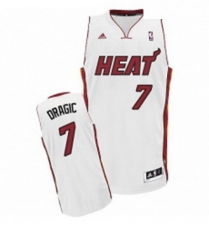 Youth Adidas Miami Heat 7 Goran Dragic Swingman White Home NBA Jersey