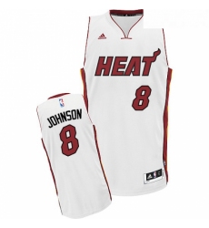 Youth Adidas Miami Heat 8 Tyler Johnson Swingman White Home NBA Jersey 