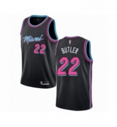 Youth Miami Heat 22 Jimmy Butler Swingman Black Basketball Jersey City Edition 