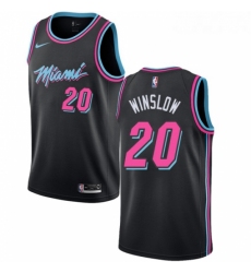 Youth Nike Miami Heat 20 Justise Winslow Swingman Black NBA Jersey City Edition