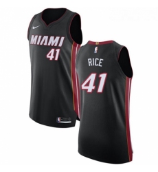 Youth Nike Miami Heat 41 Glen Rice Authentic Black Road NBA Jersey Icon Edition