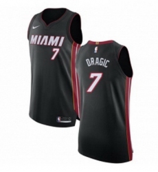 Youth Nike Miami Heat 7 Goran Dragic Authentic Black Road NBA Jersey Icon Edition