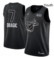 Youth Nike Miami Heat 7 Goran Dragic Swingman Black 2018 All Star Game NBA Jersey