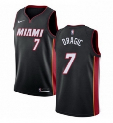 Youth Nike Miami Heat 7 Goran Dragic Swingman Black Road NBA Jersey Icon Edition