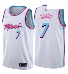 Youth Nike Miami Heat 7 Goran Dragic Swingman White NBA Jersey City Edition