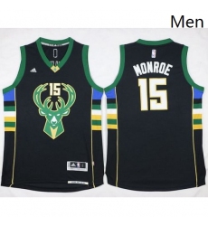 Bucks 15 Greg Monroe Black Stitched NBA Jersey 
