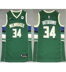 Men Men-27s-Milwaukee-Bucks--2334-Giannis-Antetokounmpo-Green-2021-Nike-Swingman-Stitched-Jersey-With-NEW-Sponsor-Logo-5199-65534