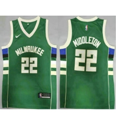 Men Men Milwaukee Bucks 20 Khris Middleton Green 2021 Nike Swingman Stitched Jersey