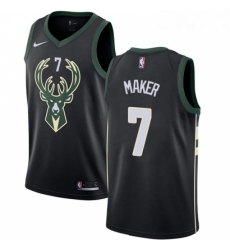 Mens Nike Milwaukee Bucks 7 Thon Maker Swingman Black Alternate NBA Jersey Statement Edition 