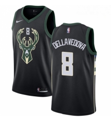 Mens Nike Milwaukee Bucks 8 Matthew Dellavedova Authentic Black Alternate NBA Jersey Statement Edition 