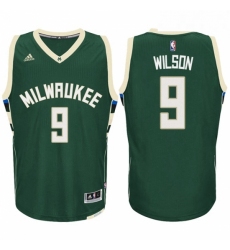 Milwaukee Bucks 9 D J Wilson Road Green New Swingman Stitched NBA Jersey