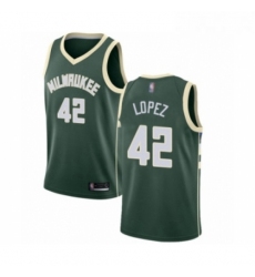 Youth Milwaukee Bucks 42 Robin Lopez Swingman Green Basketball Jersey Icon Edition 