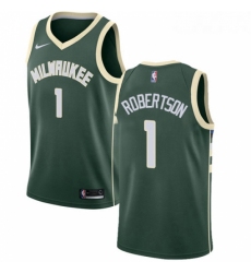 Youth Nike Milwaukee Bucks 1 Oscar Robertson Swingman Green Road NBA Jersey Icon Edition