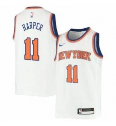 Derek Harper Knicks #11 Twill Jerseys White
