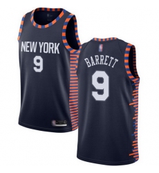 Knicks  9 R.J. Barrett Navy Basketball Swingman City Edition 2019 20 Jersey