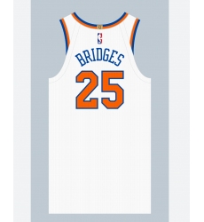 Men New York Knicks #25 MIKAL BRIDGES White Stitched NBA Jersey Icon Edition