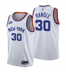 Men New York Knicks 30 Julius Randle Men Nike Releases Classic Edition NBA 75th Anniversary Jersey White