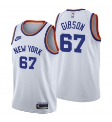 Men New York Knicks 67 Taj Gibson Men Nike Releases Classic Edition NBA 75th Anniversary Jersey White