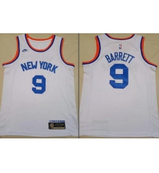 Men New York Knicks 9 R J Barrett 75th Anniversary 2021 2022 City Edition NBA Jersey