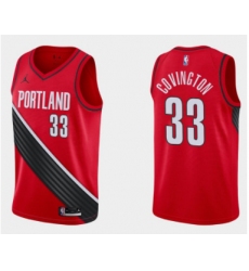 Men Portland Trail Portland Blazers 33 Robert Covington Red Statement Edition Stitched Basketball Jersey