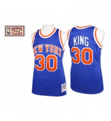 Mens Mitchell and Ness New York Knicks 30 Bernard King Authentic Royal Blue Throwback NBA Jersey