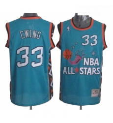 Mens Mitchell and Ness New York Knicks 33 Patrick Ewing Swingman Light Blue 1996 All Star Throwback NBA Jersey