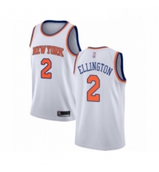 Mens New York Knicks 2 Wayne Ellington Swingman White Basketball Jersey Association Edition 