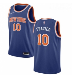 Mens Nike New York Knicks 10 Walt Frazier Swingman Royal Blue NBA Jersey Icon Edition