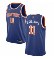 Mens Nike New York Knicks 11 Frank Ntilikina Swingman Royal Blue NBA Jersey Icon Edition 