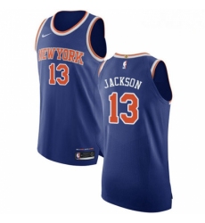 Mens Nike New York Knicks 13 Mark Jackson Authentic Royal Blue NBA Jersey Icon Edition