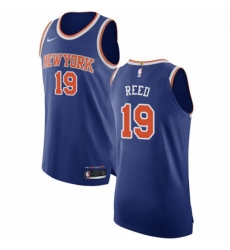 Mens Nike New York Knicks 19 Willis Reed Authentic Royal Blue NBA Jersey Icon Edition