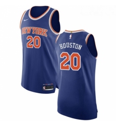Mens Nike New York Knicks 20 Allan Houston Authentic Royal Blue NBA Jersey Icon Edition