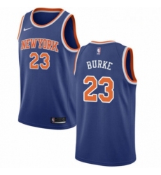 Mens Nike New York Knicks 23 Trey Burke Swingman Royal Blue NBA Jersey Icon Edition 