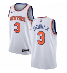 Mens Nike New York Knicks 3 Tim Hardaway Jr Authentic White NBA Jersey Association Edition 