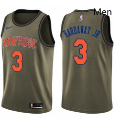 Mens Nike New York Knicks 3 Tim Hardaway Jr Swingman Green Salute to Service NBA Jersey 