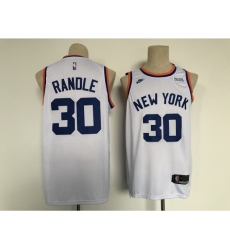 Men's Nike New York Knicks #30 Julius Randle White Stitched Basketball Jersey