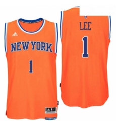 New York Knicks 1 Courtney Lee Alternate Orange New Swingman Jersey