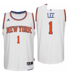 New York Knicks 1 Courtney Lee Home White New Swingman Jersey